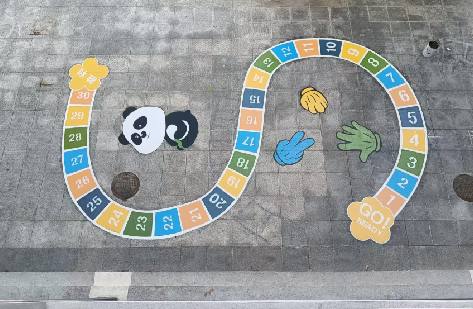 凌云地面游戏彩绘