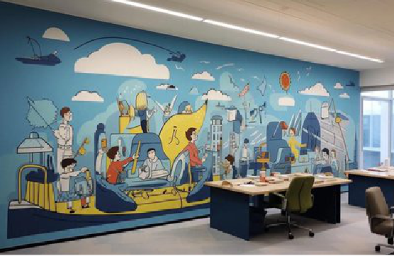凌云办公室墙绘的特点。