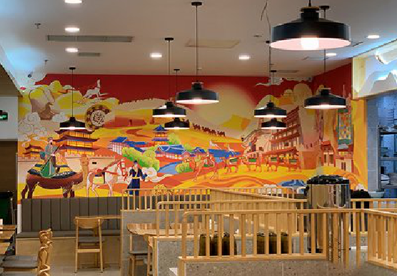 凌云商业空间彩绘介绍。