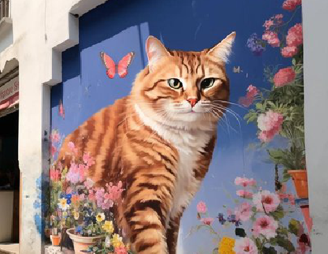 凌云自己绘制有个性的手绘墙