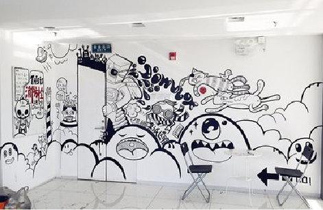 凌云手绘墙并非传统涂鸦。