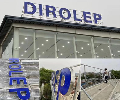 凌云楼顶发光字安装的注意事项。